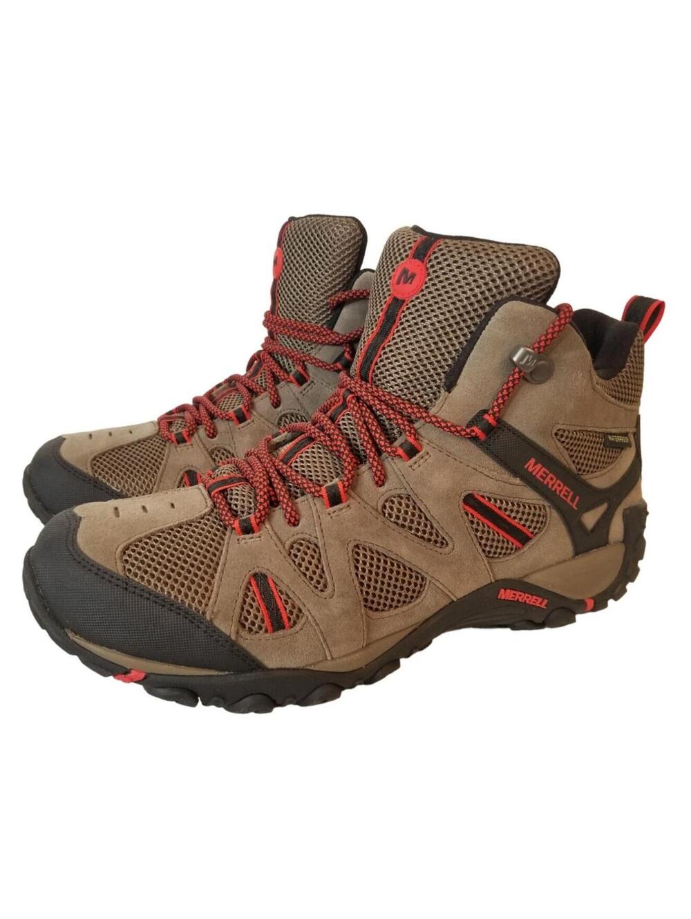 Merrell Deverta GRAY Mid Boots Men's Sz 10.5 US Waterproof Vent Hiking Shoes NEW